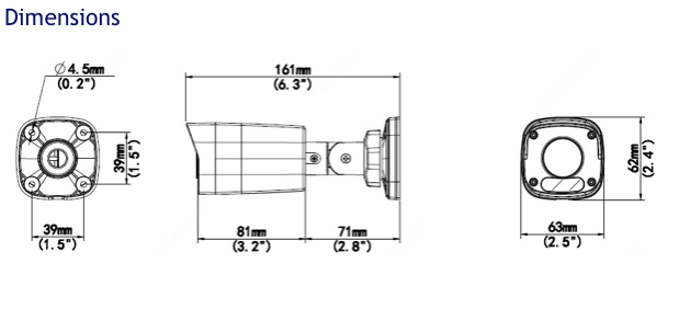 2MP Mini Fixed Bullet Network Camera NAM-218FL